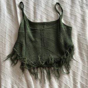 Green crop top